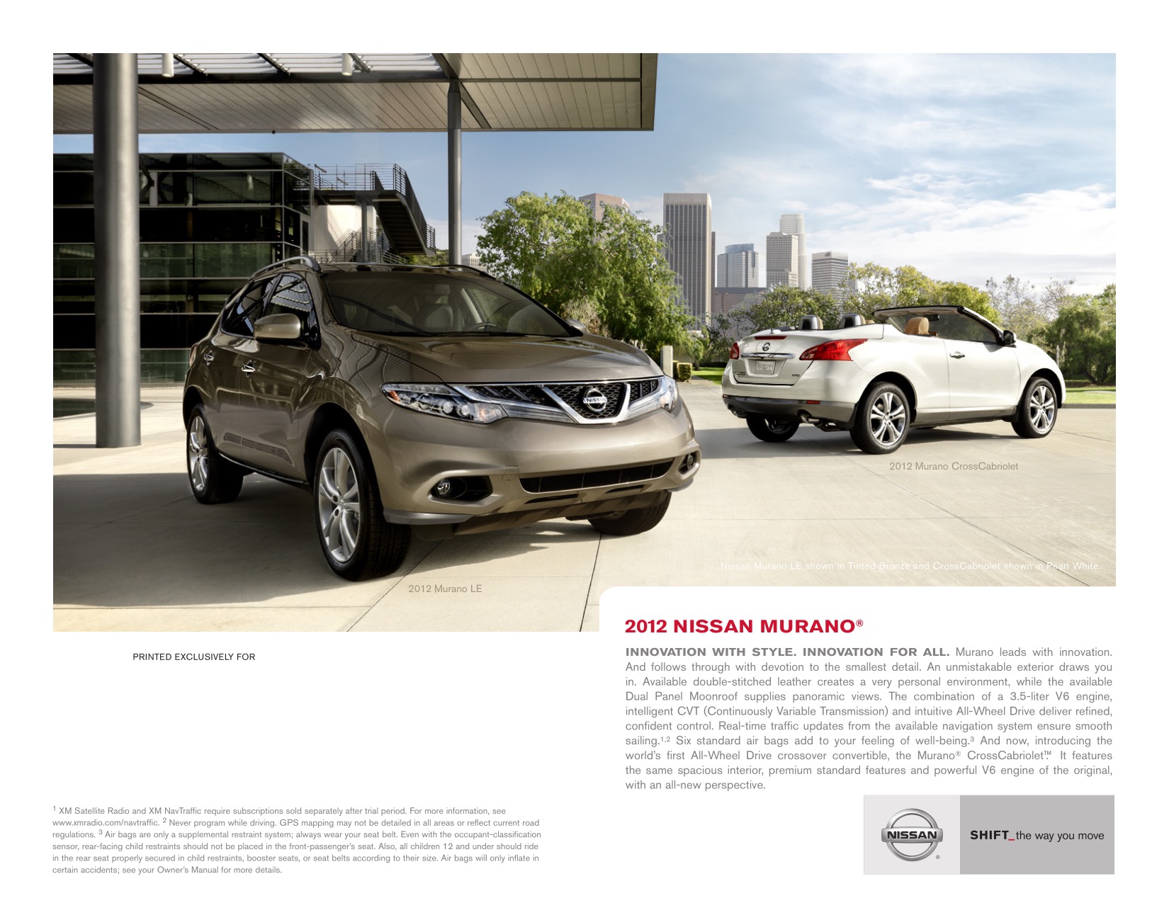 2012 Nissan Murano Brochure Page 2